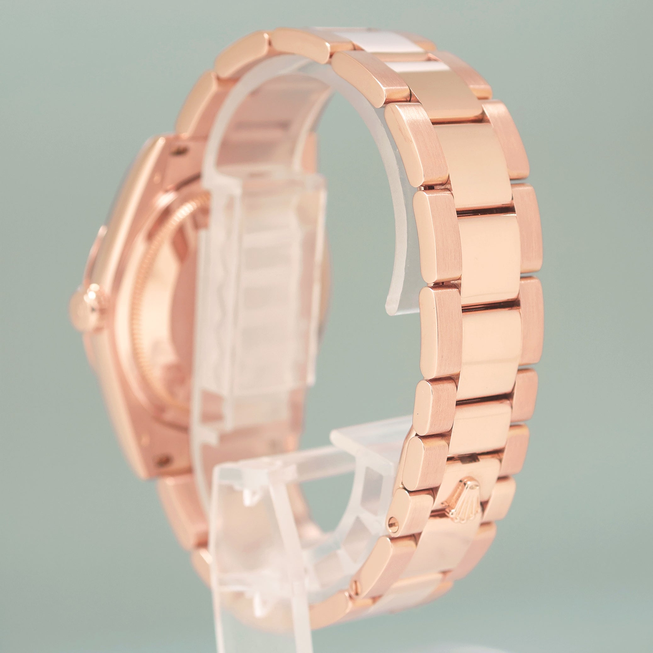 2015 MINT Rolex President Day Date Rose Gold 118205 Chocolate Ruby Diamond Watch