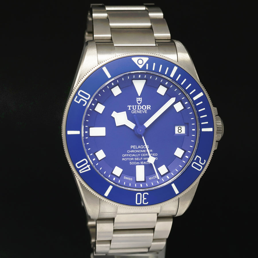 MINT Tudor Pelagos Titanium Steel 42mm 25600TB Automatic Blue Dive Watch Box