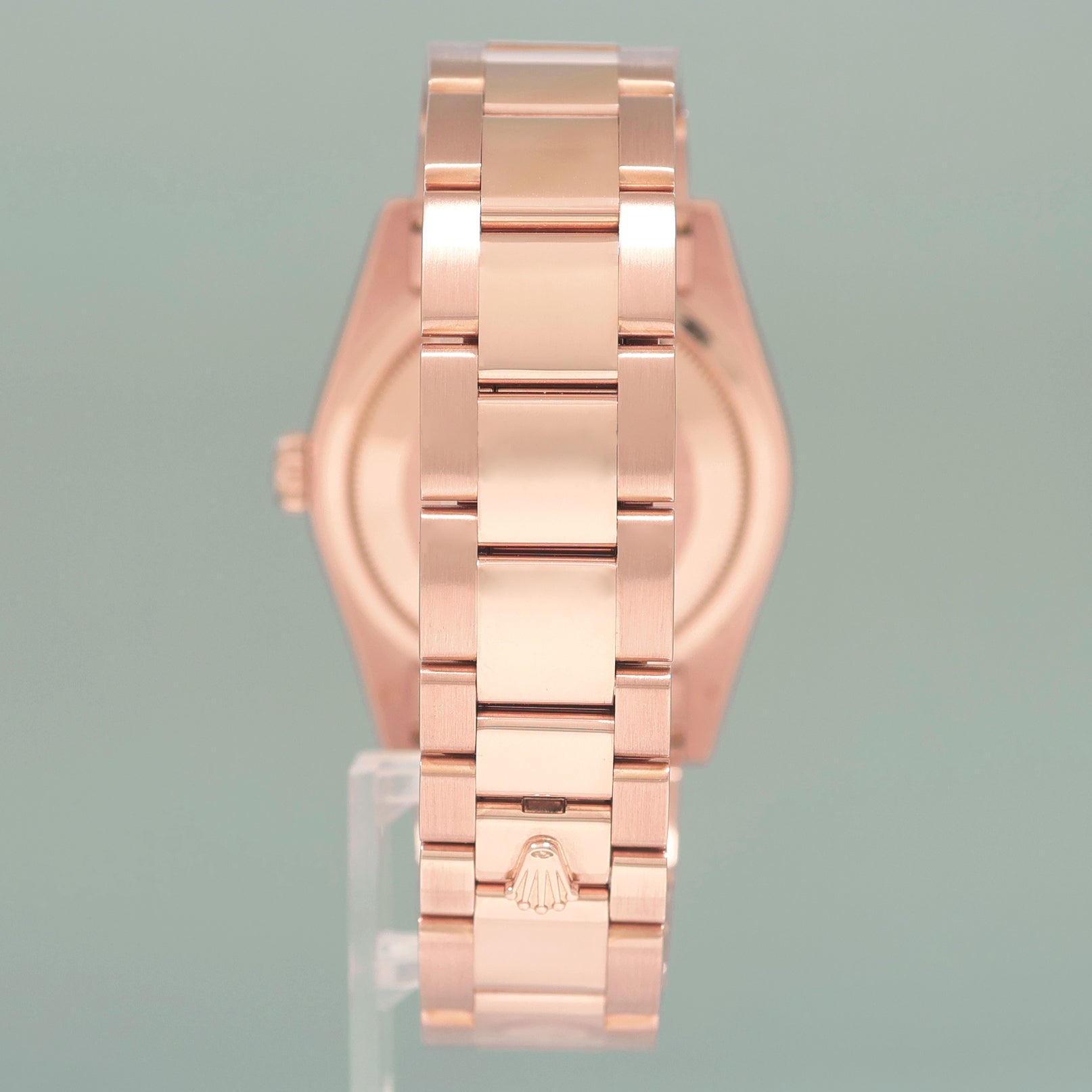 2015 MINT Rolex President Day Date Rose Gold 118205 Chocolate Ruby Diamond Watch