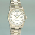 MINT Rolex President Day Date 18239 White Roman Double Quick Set White Gold Watch Box