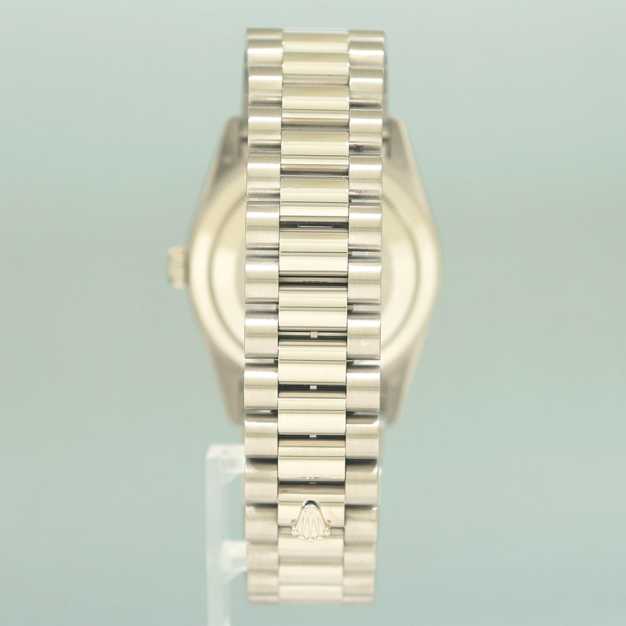 MINT Rolex President Day Date 18239 White Roman Double Quick Set White Gold Watch Box