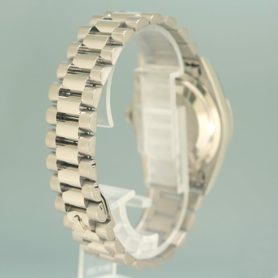 MINT Rolex President Day Date 18239 White Roman Double Quick Set White Gold Watch Box