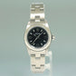 Ladies Rolex 24mm Steel 76080 Black Dial Oyster Perpetual Watch Box