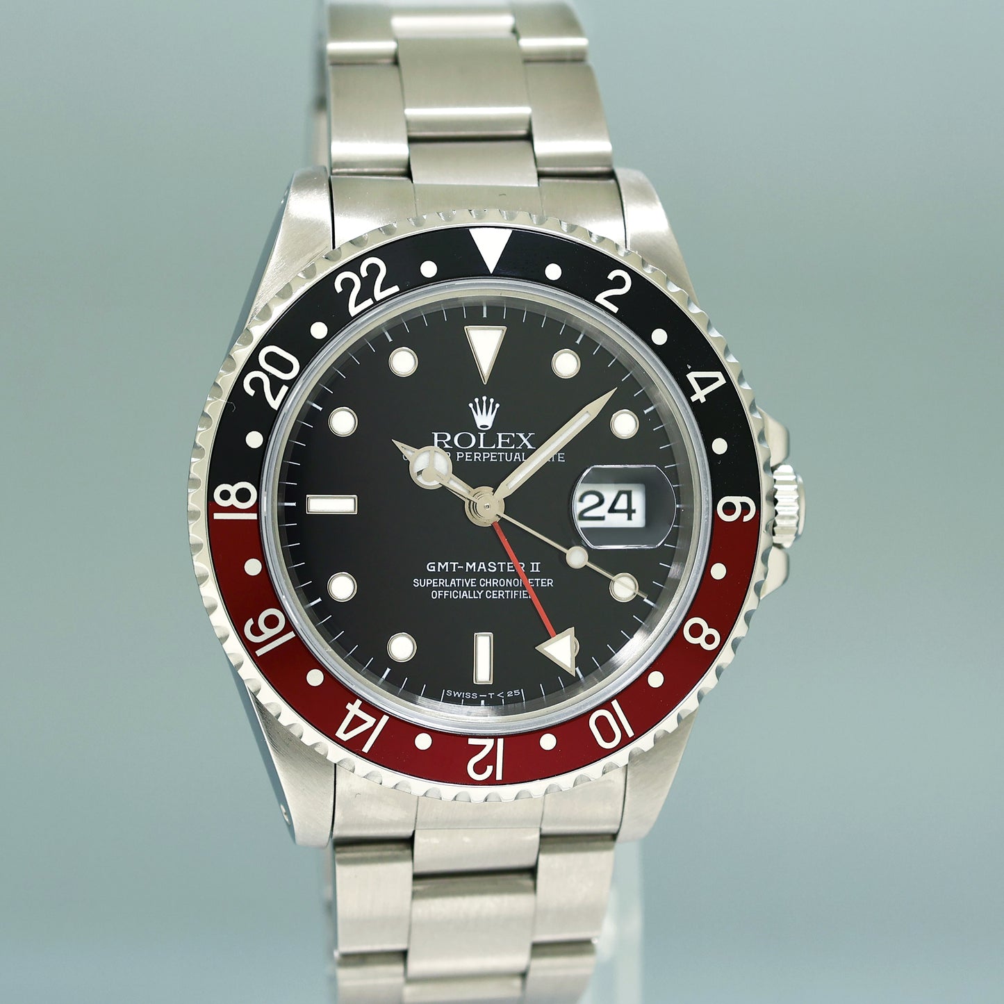 2025 Service 16710 MINT Rolex Coke GMT-Master II Tritium Dial Red Black Steel 40mm Watch Box