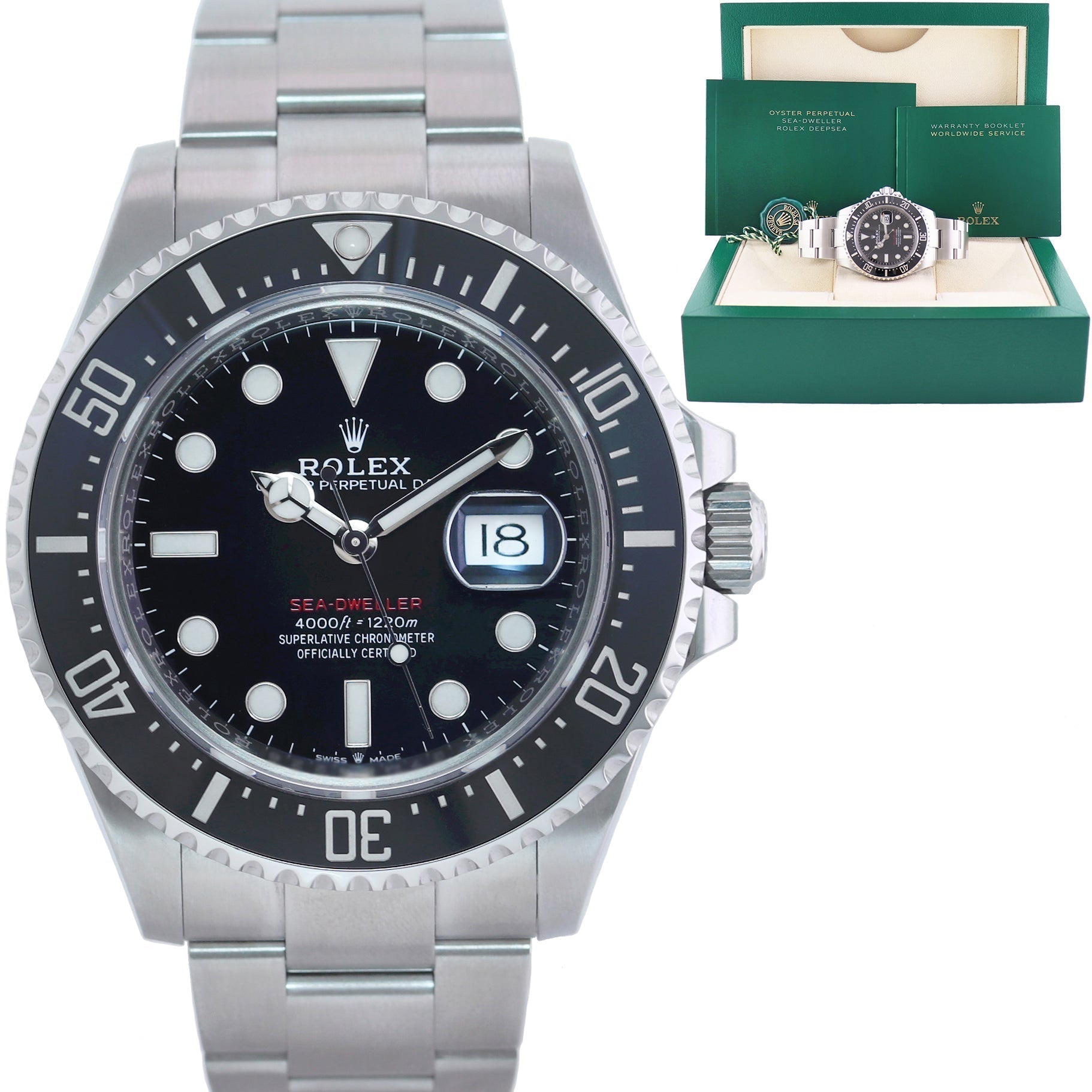 2022 MINT Rolex Red Seadweller SD43 126600 43mm Red Letter mk2 Watch Box