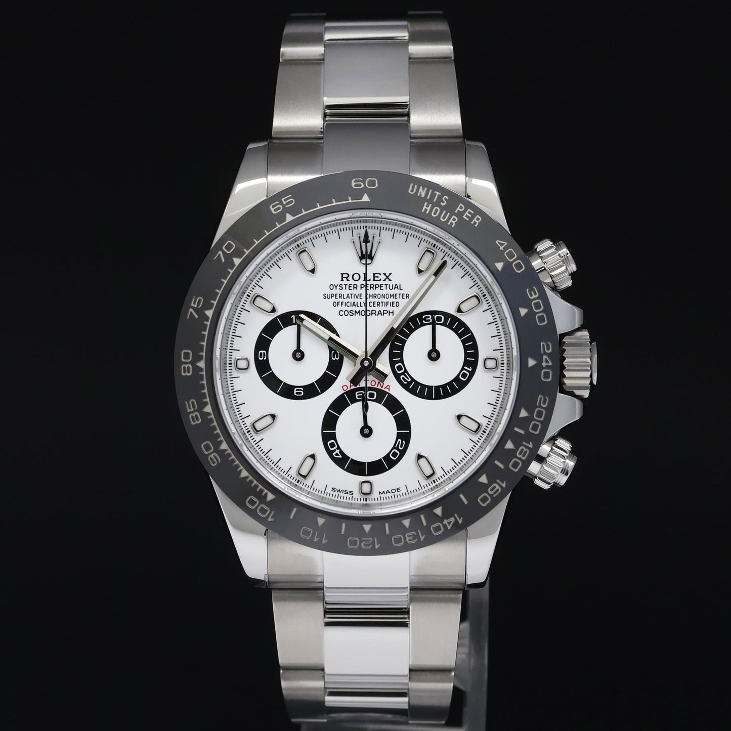 MINT PAPERS Rolex Daytona 116500LN White Ceramic Panda Chrono 40mm Steel Watch