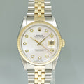 DIAMOND Pearl Rolex DateJust 16233 Two-Tone Yellow Gold Jubilee Watch Box
