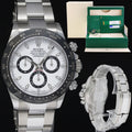 2020 MINT PAPERS Rolex 116500LN Daytona White Ceramic Panda Chrono 40mm Steel Watch
