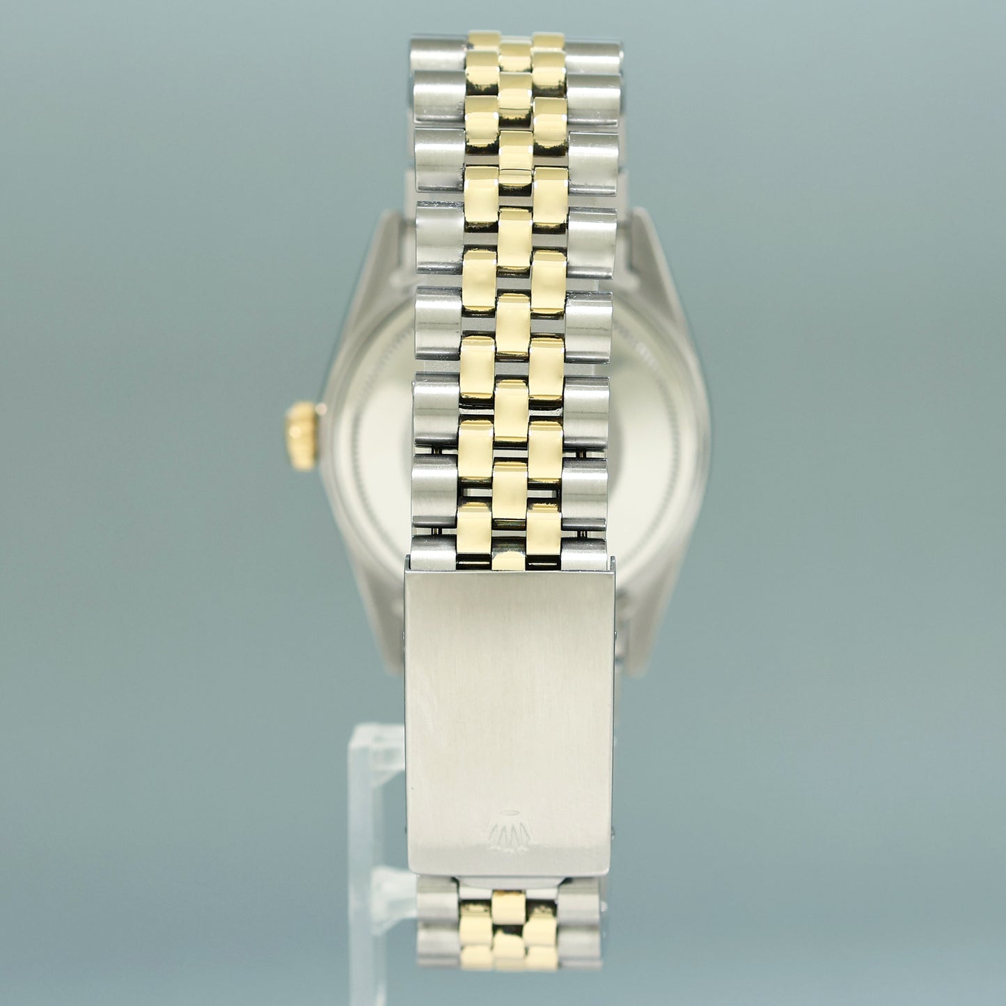 Rolex DateJust 1601 Steel Two Tone Yellow Gold 36mm Jubilee Champagne Pie Pan Watch