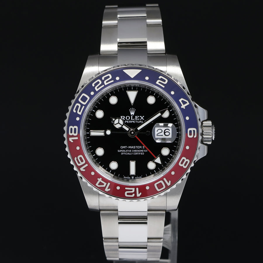 2024 NEW PAPERS Rolex 126710 BLRO GMT Master II PEPSI Blue Ceramic Oyster Watch Box