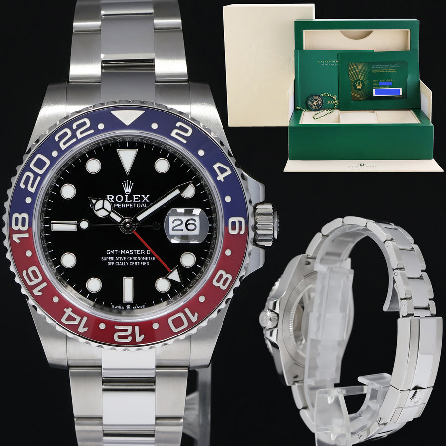 2024 NEW PAPERS Rolex 126710 BLRO GMT Master II PEPSI Blue Ceramic Oyster Watch Box