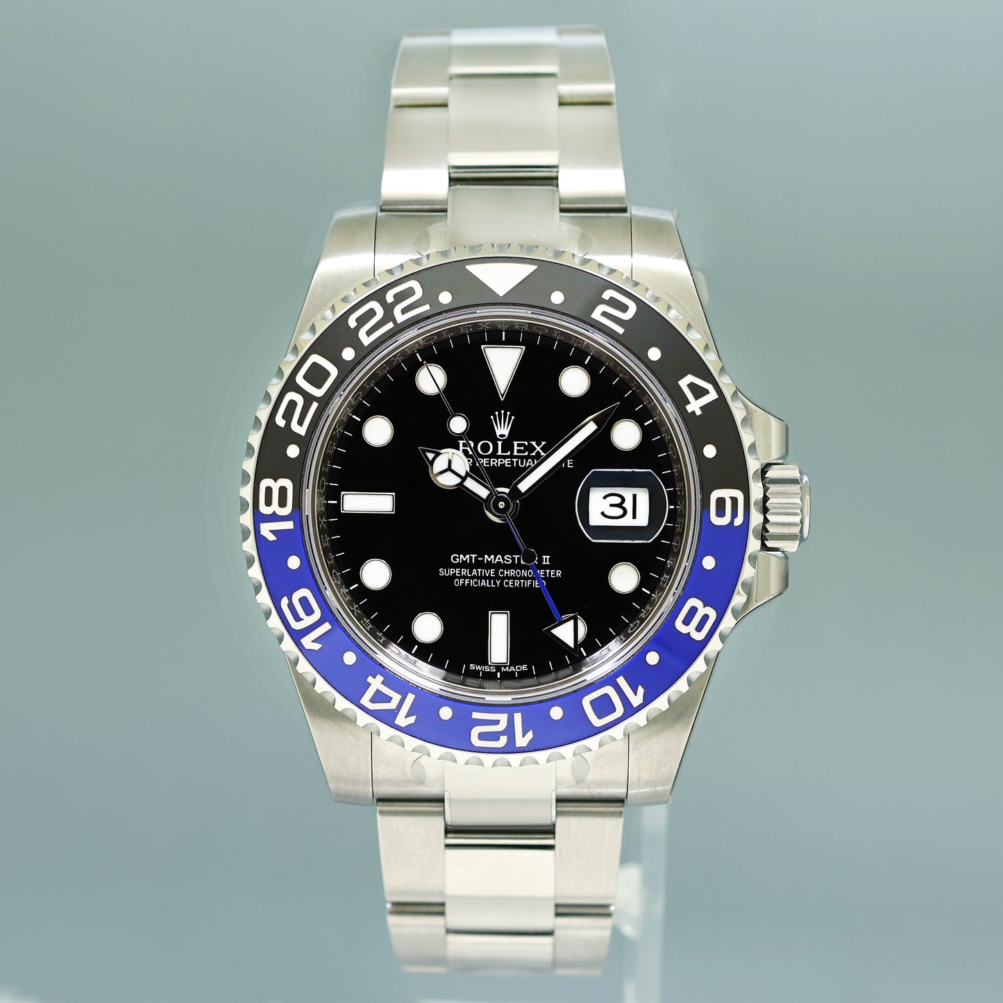 STICKERS NEW 2013 PAPERS Rolex 116710BLNR GMT Master II Steel Batman Blue Watch