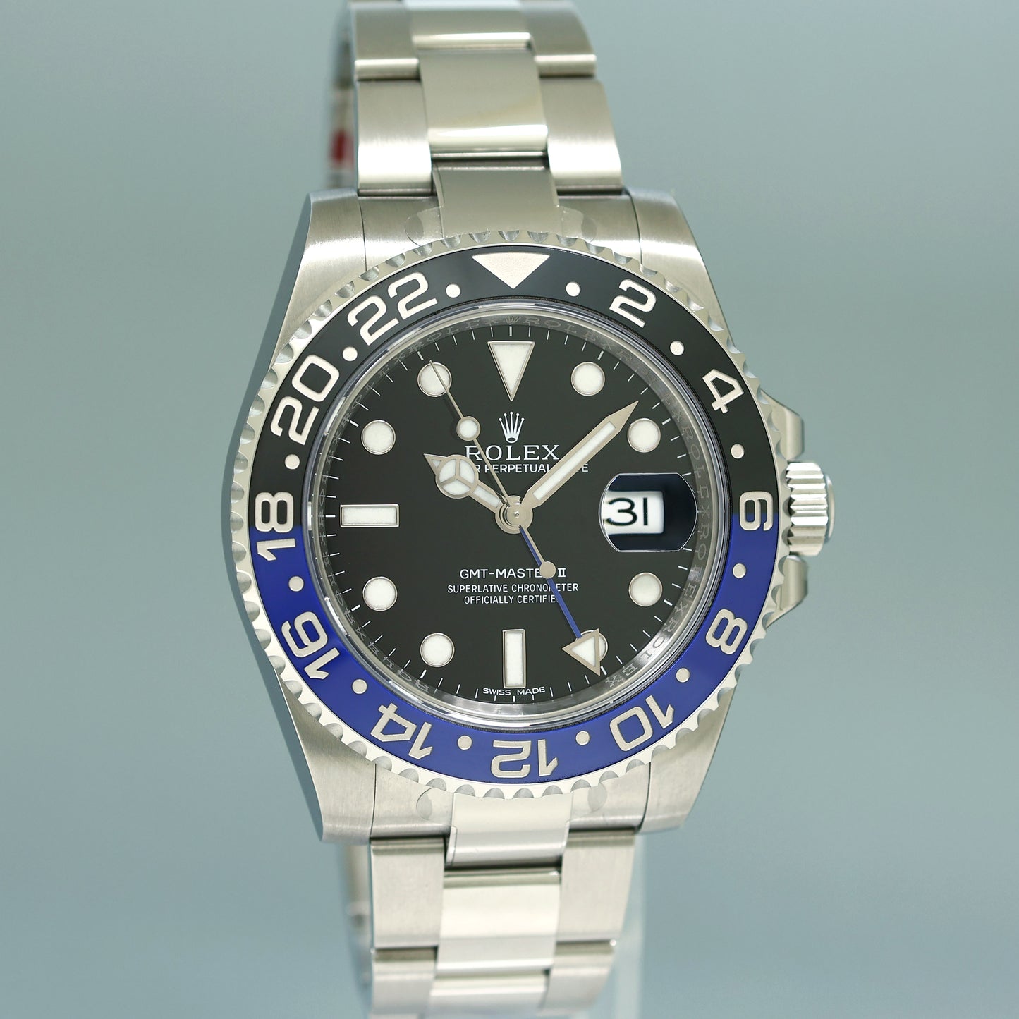 STICKERS NEW 2013 PAPERS Rolex 116710BLNR GMT Master II Steel Batman Blue Watch