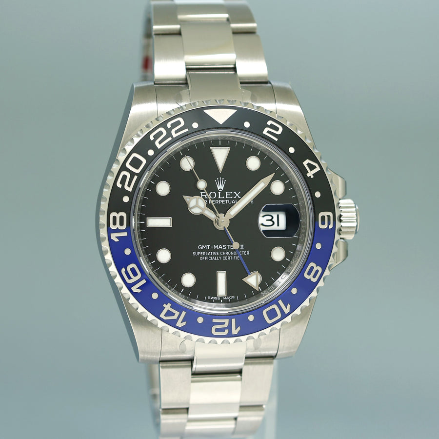 STICKERS NEW 2013 PAPERS Rolex 116710BLNR GMT Master II Steel Batman Blue Watch