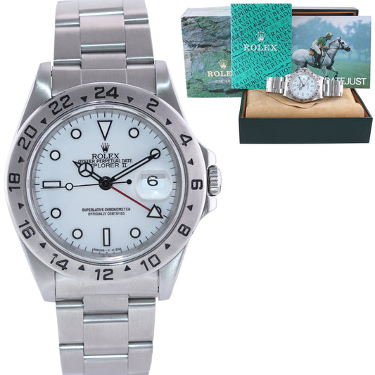 MINT Rolex 16570 Steel White Polar Tritium Dial GMT 40mm Watch Box