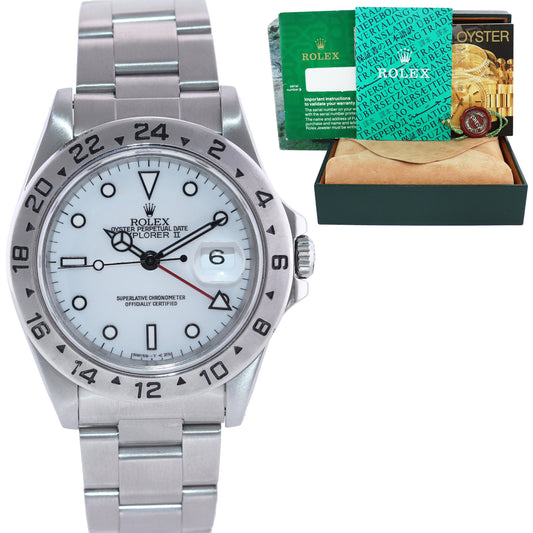 MINT Rolex 16570 Stainless Steel White Polar Tritium Dial GMT 40mm Watch Box