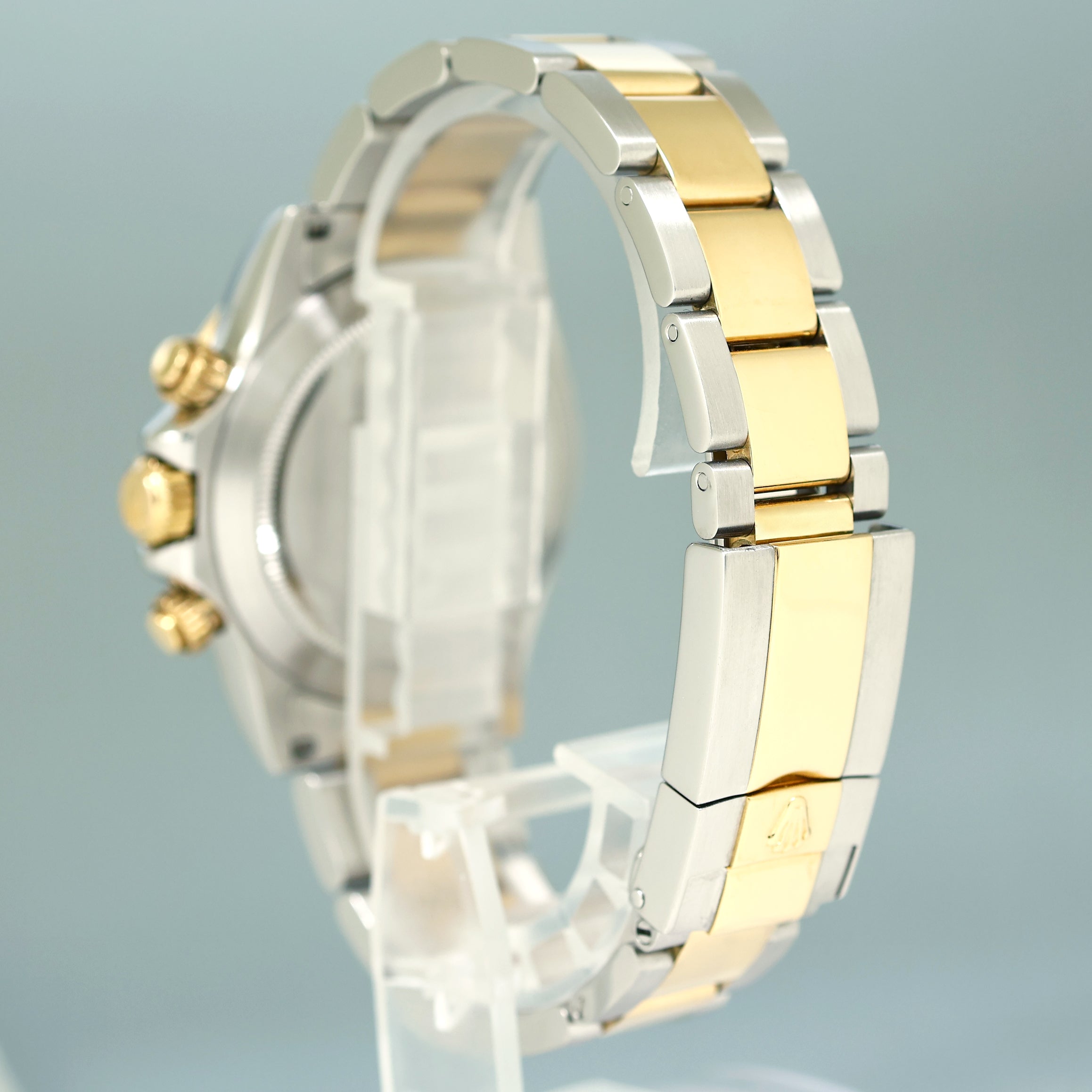 MINT Rolex Daytona 116523 Champagne Mother of Pearl Yellow Gold Two Tone Watch