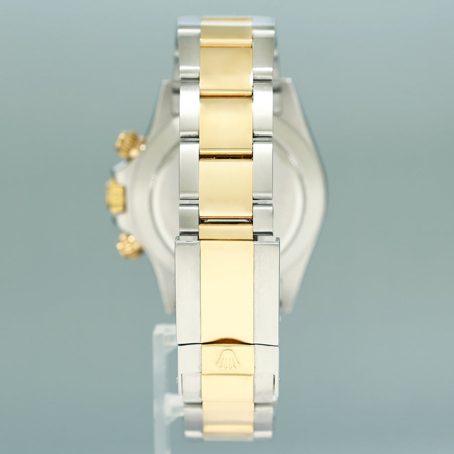 MINT Rolex Daytona 116523 Champagne Mother of Pearl Yellow Gold Two Tone Watch