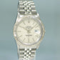 MINT Rolex DateJust 16264 Turn-O-Graph Silver Stick Jubilee White Gold 36mm Watch Box