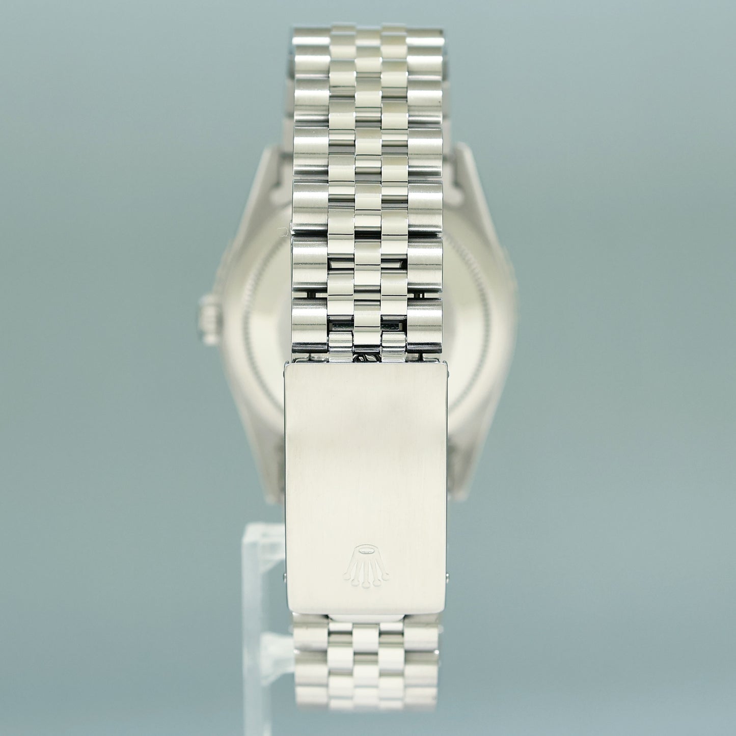 MINT Rolex DateJust 16264 Turn-O-Graph Silver Stick Jubilee White Gold 36mm Watch Box