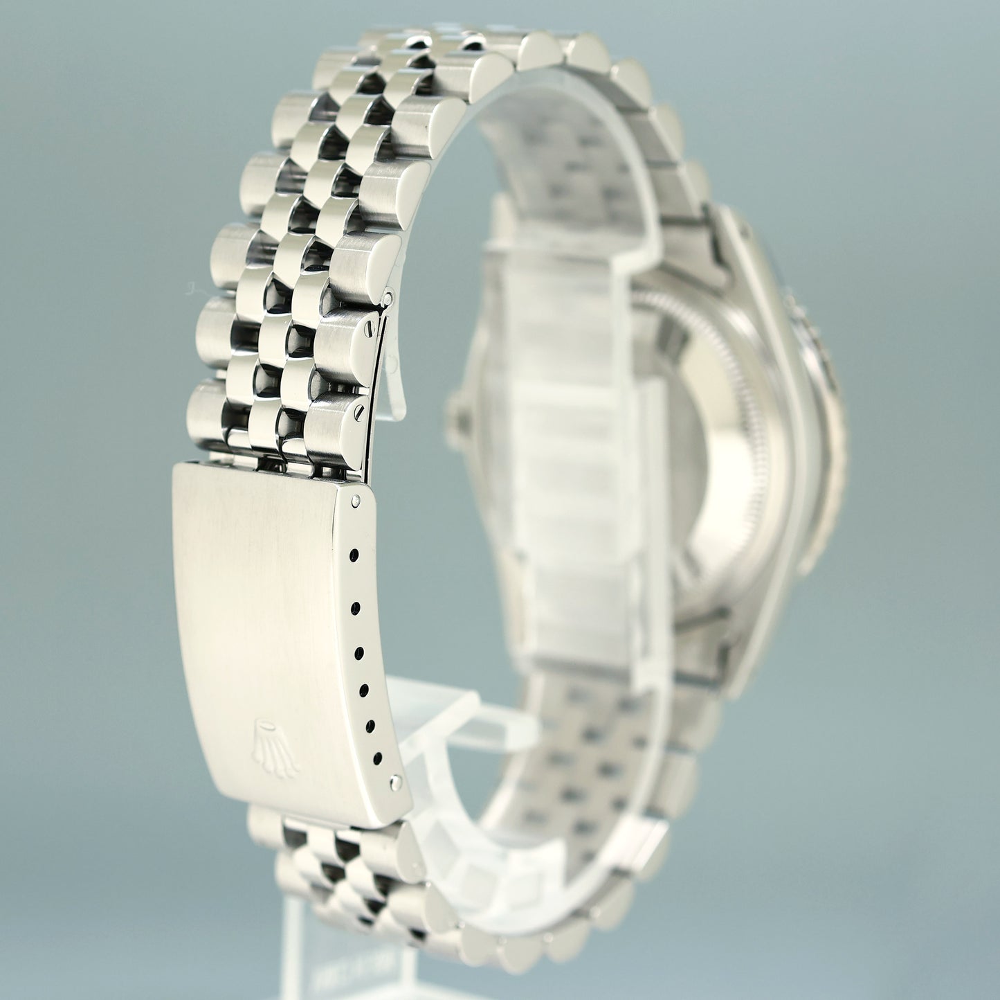 MINT Rolex DateJust 16264 Turn-O-Graph Silver Stick Jubilee White Gold 36mm Watch Box