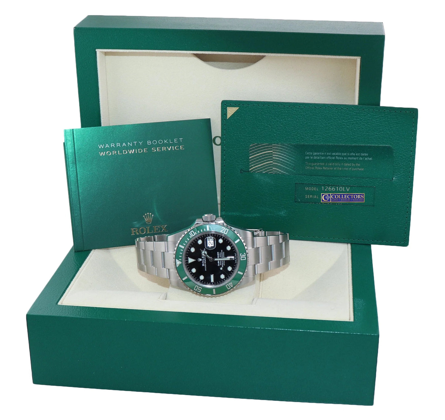 2022 BRAND NEW Rolex Submariner 41mm GREEN KERMIT Ceramic 126610LV Watch Box