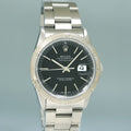 MINT Rolex DateJust 16264 Turn-O-Graph Black Stick Oyster White Gold 36mm Watch Box