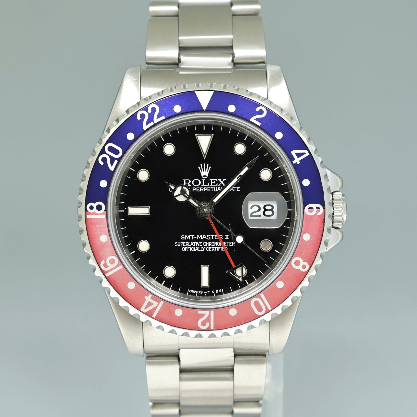 Rolex GMT-Master Pepsi Blue Red Bezel 40mm Tritium Steel 16710 Watch Box