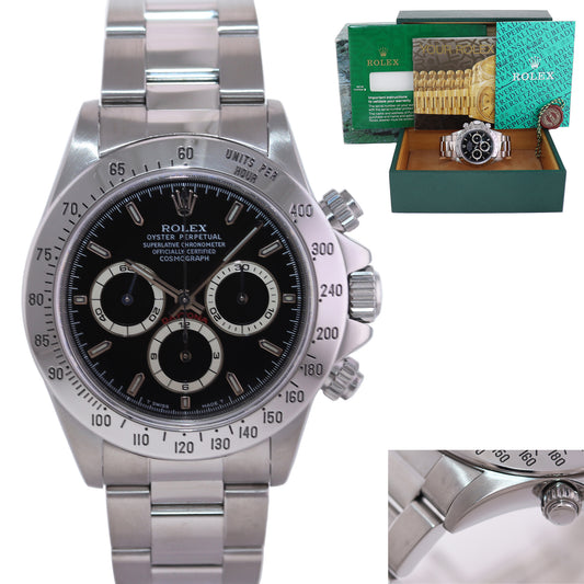 MINT Rolex 16520 Zenith Daytona Chronograph Black Dial 40mm Watch Box