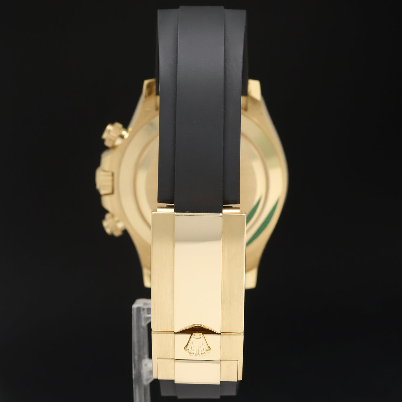 2021 MINT Rolex Oysterflex Daytona 116518LN Yellow Gold Black Paul Newman Watch