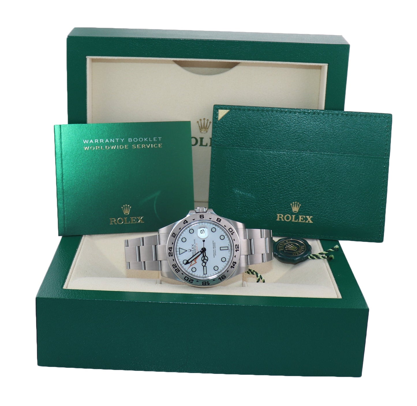 MINT 2019 Rolex Explorer II 42mm 216570 Polar White Dial Steel Watch Box