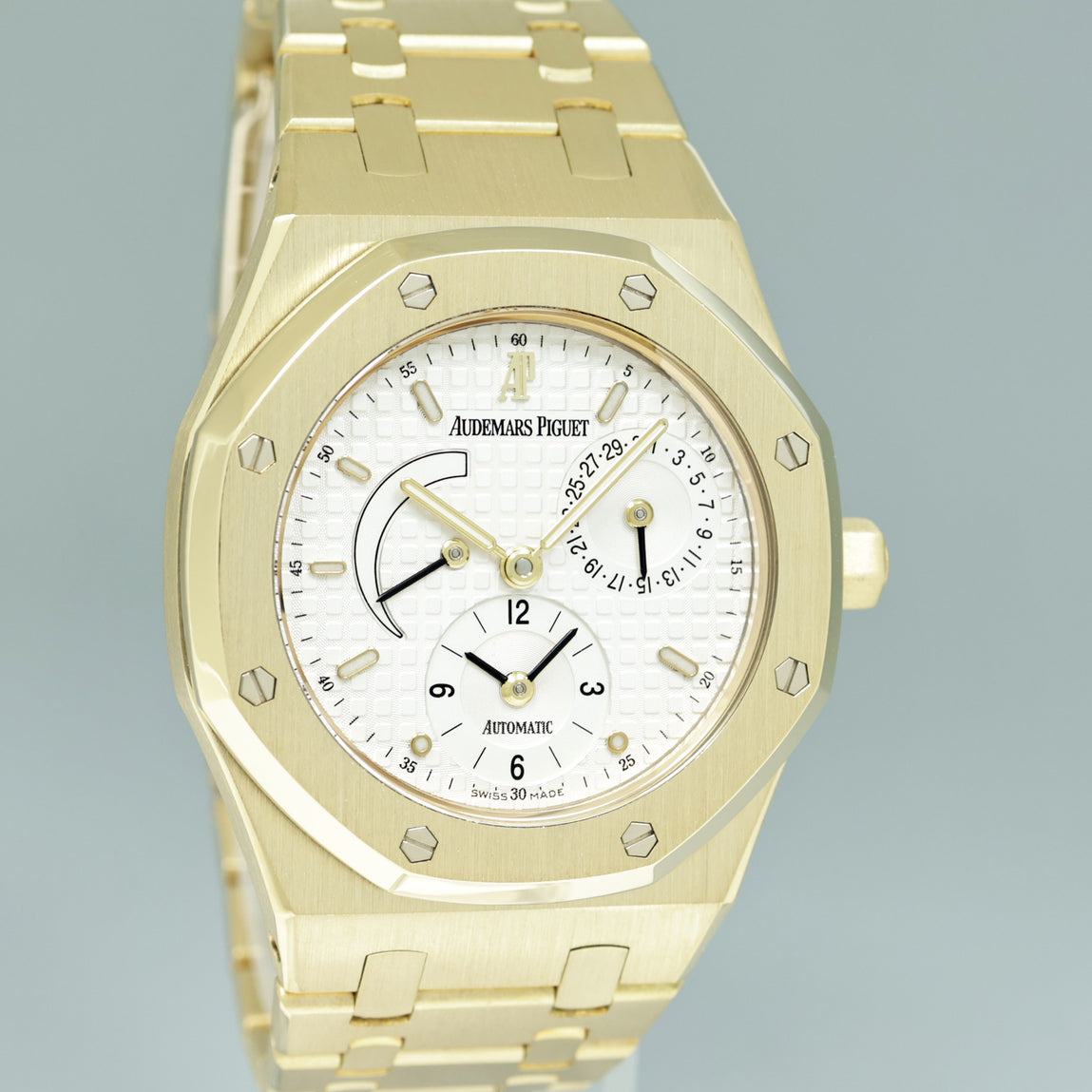 PAPERS Audemars Piguet Royal Oak Dual Time 36mm Yellow Gold 25730BA Watch Box Huntington Watch
