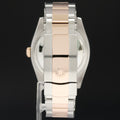 2004 Rolex DateJust 36mm Turn-O-Graph 116261 Rose Gold Two Tone Steel White Dial Watch