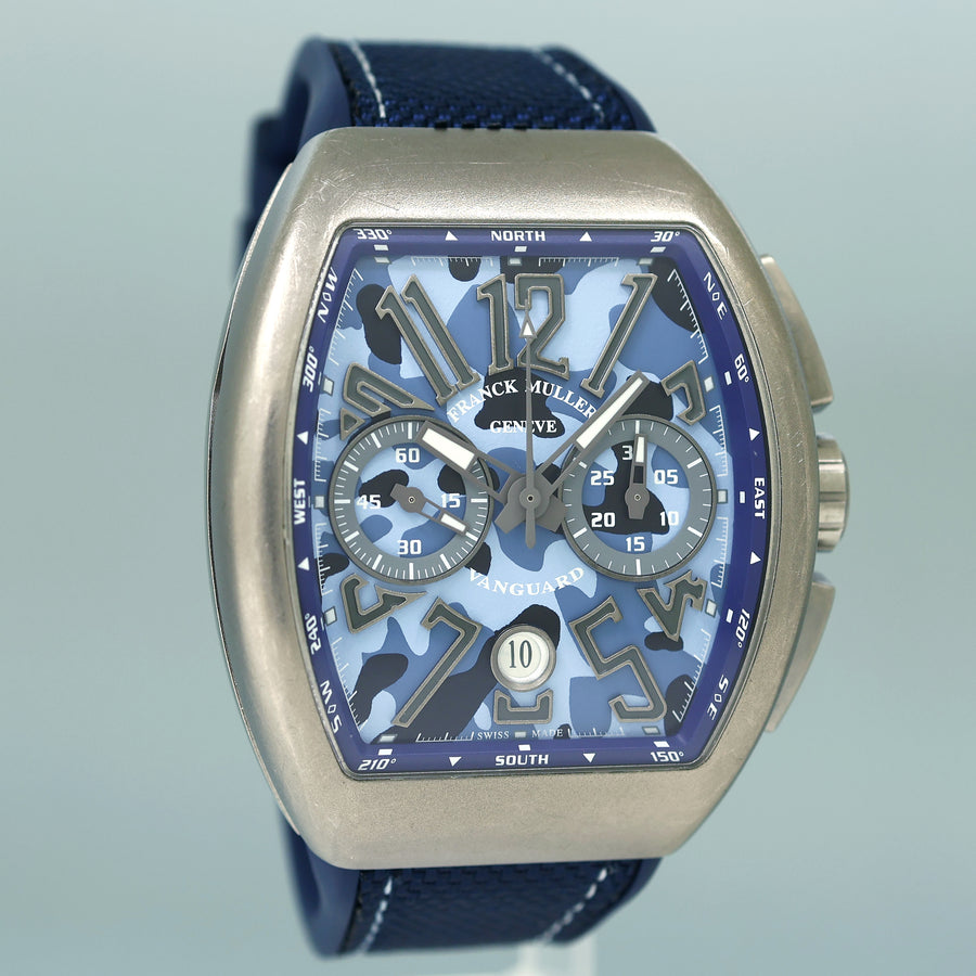 2025 Service MINT Franck Muller Vanguard Camo V45 CCDT TT MC BL No. 127 Watch