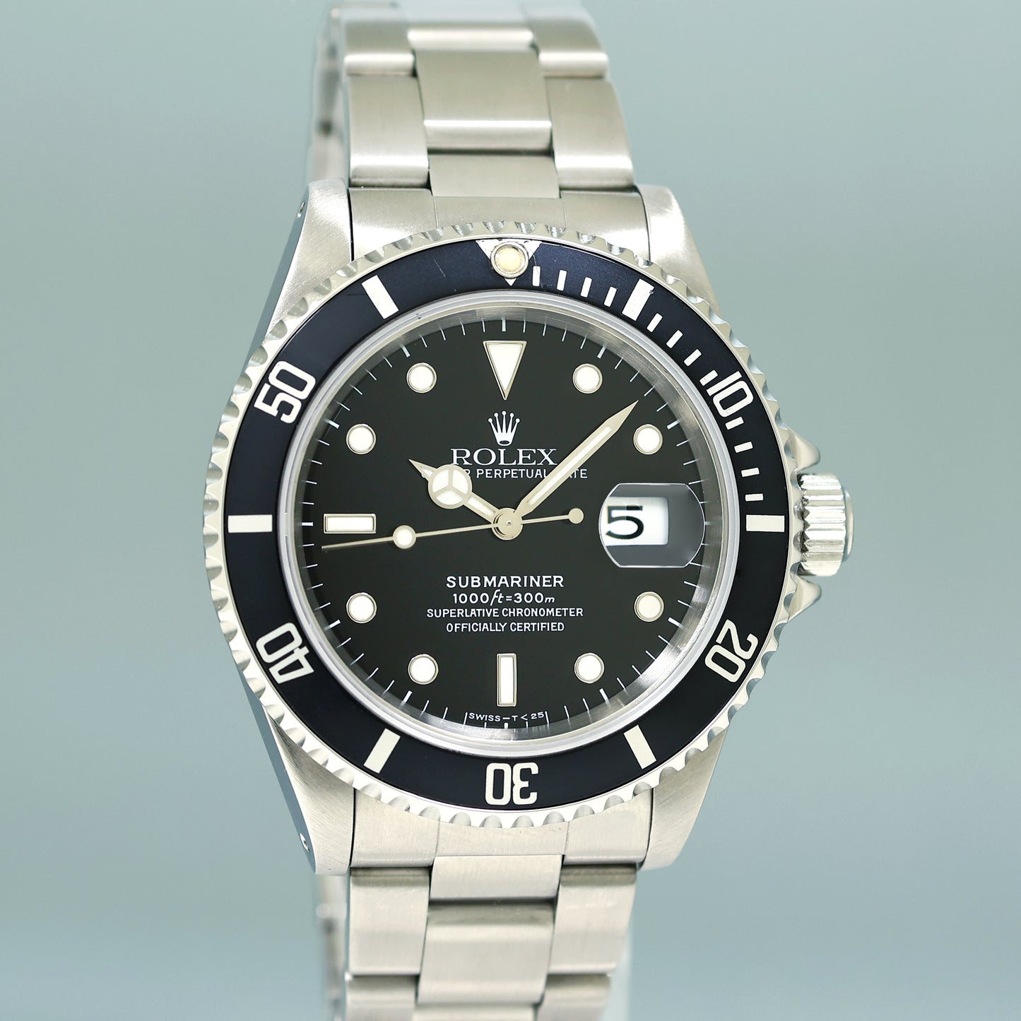 1997 RSC PAPERS MINT Rolex Submariner Date Tritium 16610 Steel Black 40mm Oyster Watch Box