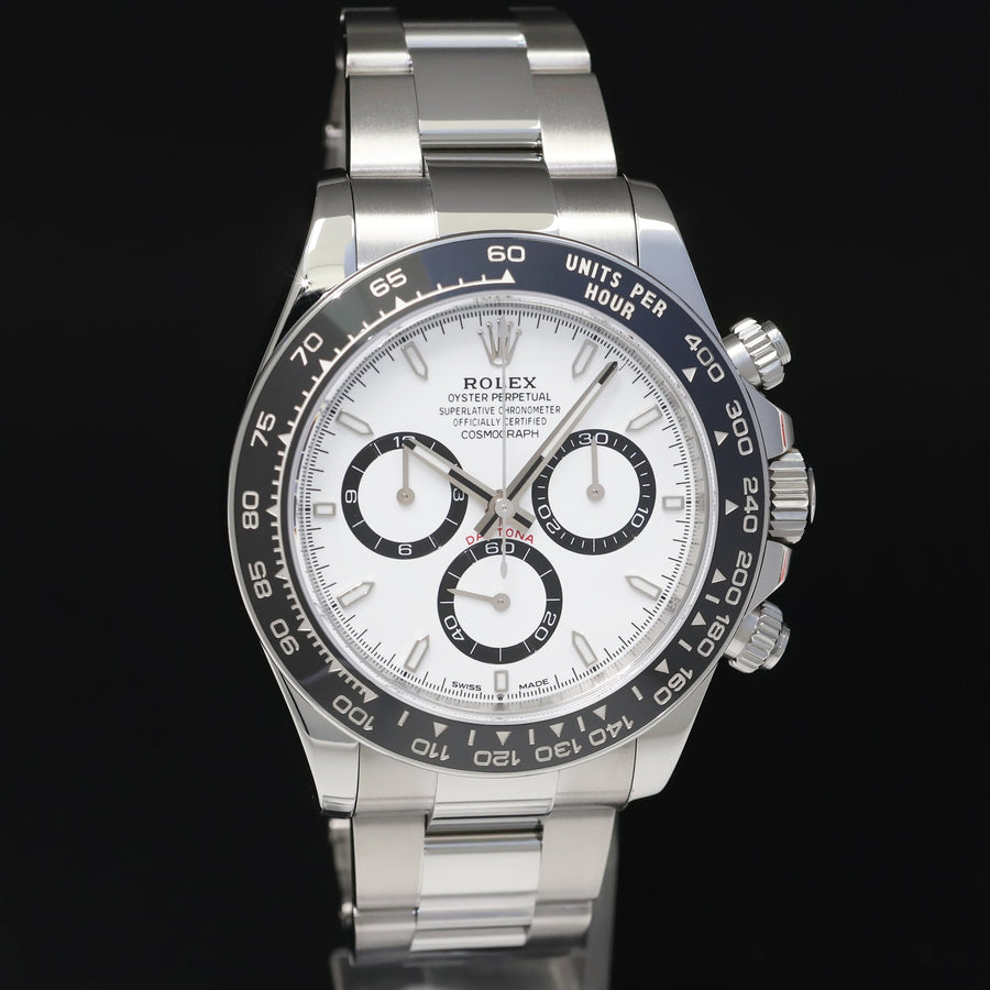 2024 NEW PAPERS Rolex Daytona 126500LN White Panda Ceramic Steel Watch Box