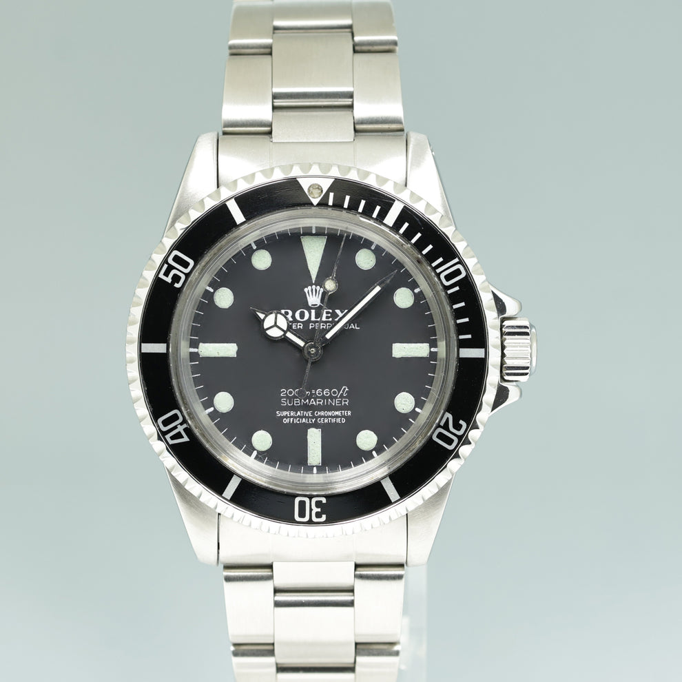 Rolex Submariner Vintage 5512 Matte Black Dial 40mm Oyster Watch Box