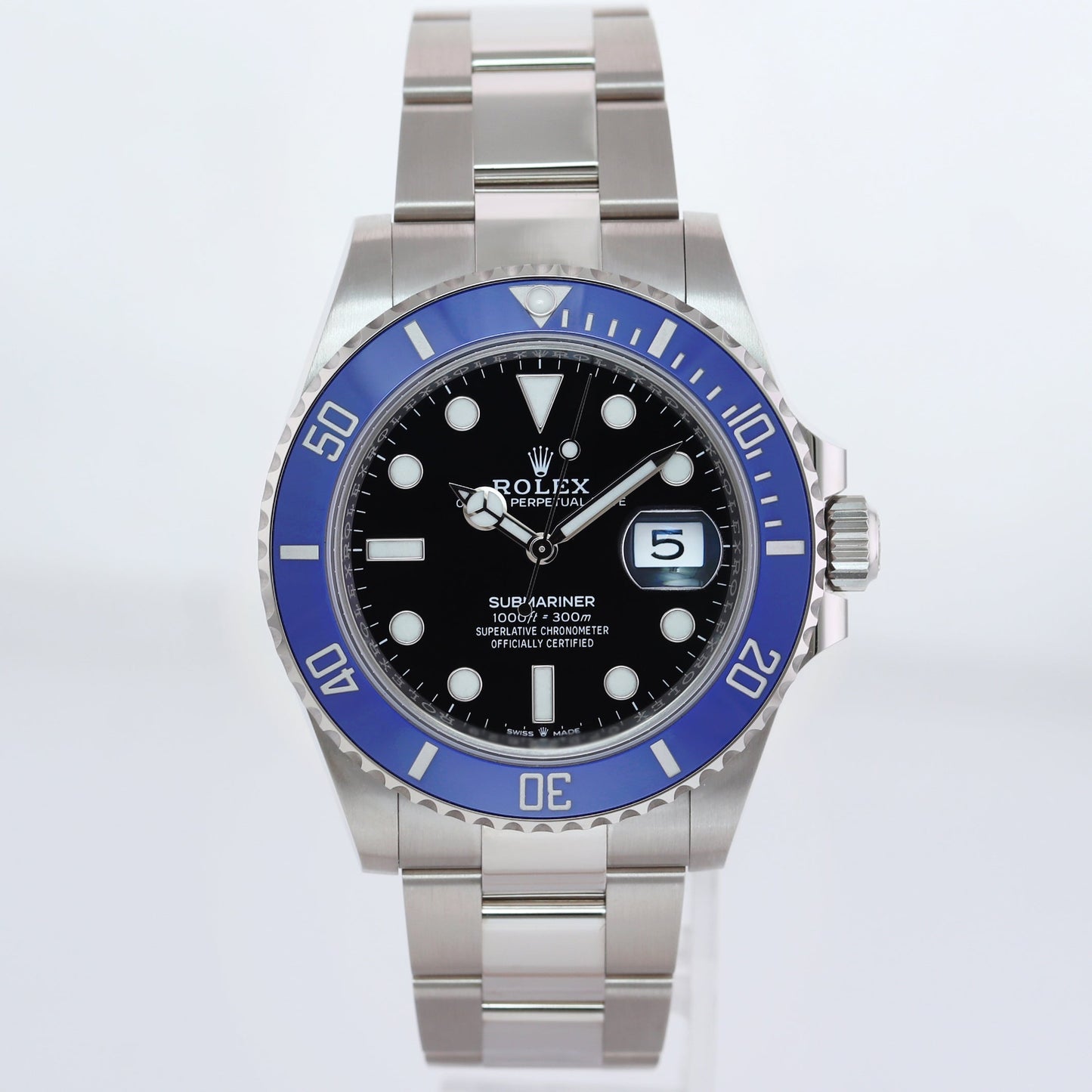 2021 NEW PAPERS Rolex Submariner Blue Smurf 126619 White Gold Watch Box