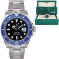 2021 NEW PAPERS Rolex Submariner Blue Smurf 126619 White Gold Watch Box