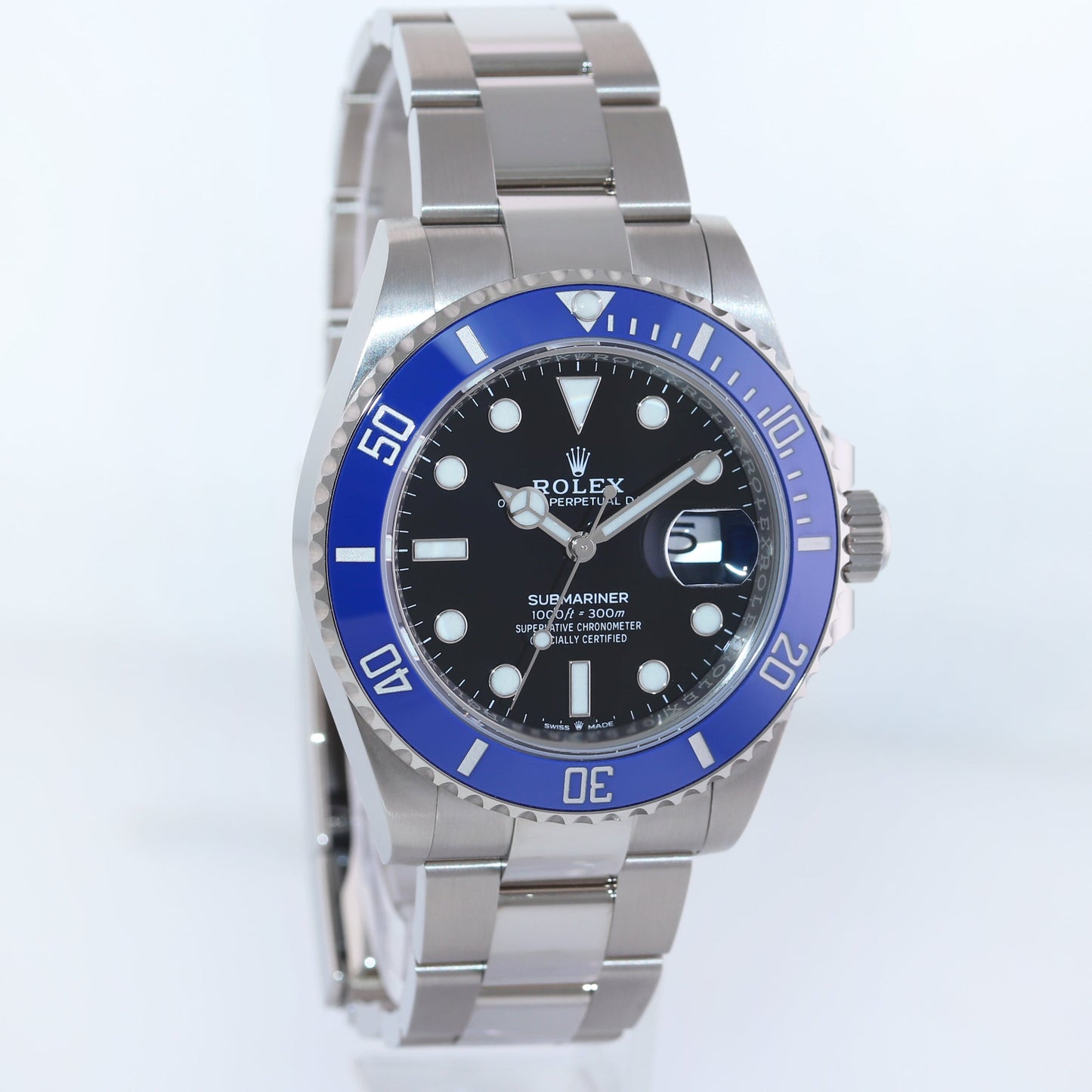 2021 NEW PAPERS Rolex Submariner Blue Smurf 126619 White Gold Watch Box