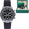2023 MINT Rolex Daytona Oysterflex 116519LN White Gold Ceramic Diamond Watch Box