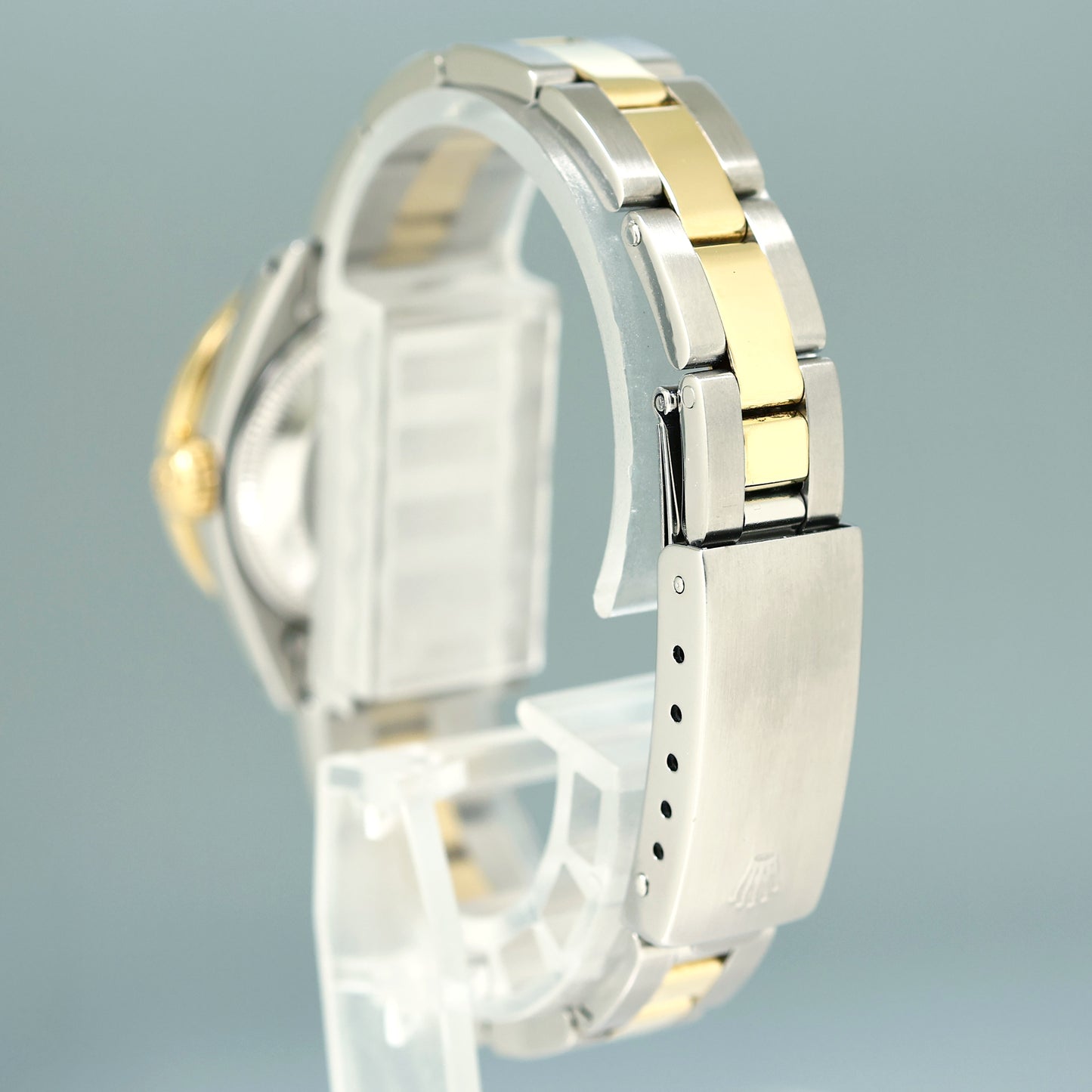 Diamond Ladies Rolex DateJust 26mm 6917 Two Tone Gold Steel Mother of Pearl Watch