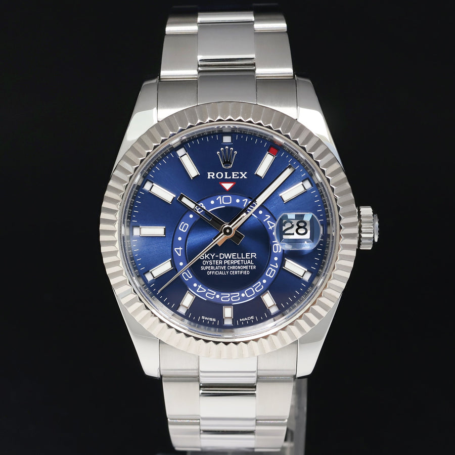 2019 MINT Rolex Blue Sky-Dweller 326934 White Gold Oyster 42mm Watch Box