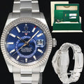 2018 MINT PAPERS Rolex Sky-Dweller Stainless White Gold Blue 326934 42mm Watch Box