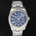 2023 NEW PAPERS Rolex Sky-Dweller Stainless White Gold Blue 326934 42mm Watch Box