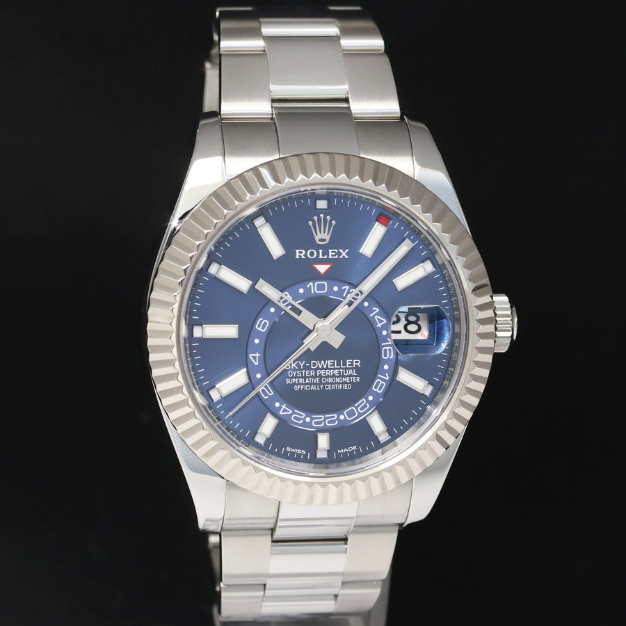 2019 MINT Rolex Blue Sky-Dweller 326934 White Gold Oyster 42mm Watch Box