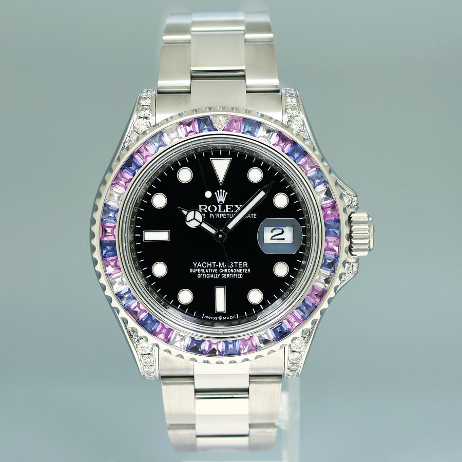 2016 MINT PAPERS Rolex Yacht-Master 116622 Steel Diamond Blue 40mm Watch Box