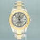 MINT Ladies Rolex Yacht-Master 168623 35mm Yellow Gold Two Tone Slate Watch Box