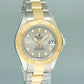 MINT Ladies Rolex Yacht-Master 168623 35mm Yellow Gold Two Tone Slate Watch Box
