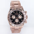 2022 MINT Rolex Daytona 40m Cosmograph Rose Gold Black 116505 Chrono Watch Box